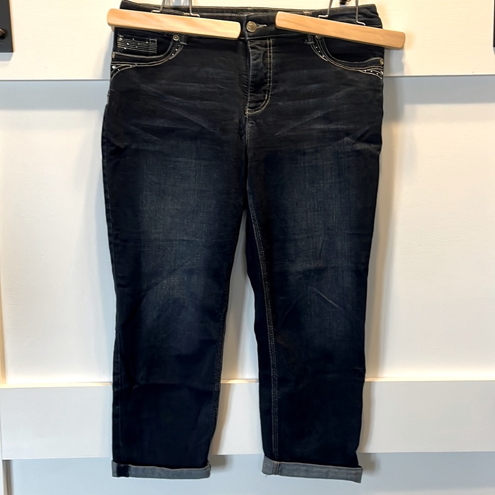 Chico’s So Lifting Crop Ankle Jeans - Dark Wash, Chico Size 2 (Reg size 1…